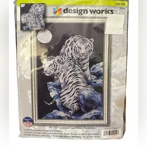 New Design Works Counted Cross Stitch Kit Moonlit Tigers